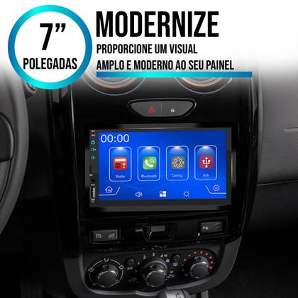 Imagem de Multimídia 7 Polegadas Duster Oroch 2018-2021 Android-Auto MP5 Bluetooth + Moldura
