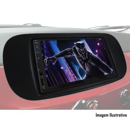 Imagem de Multimídia 7" Polegadas Fiat 500 2007 até 2019 Espelhamento Bluetooth USB SD Card + Moldura + Chicotes + Câmera Ré