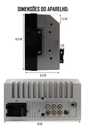 Imagem de Multimídia 7 Polegadas Full Touch 2 Din MP5 Espelhamento Celular Android e IOS Com Fio Bluetooth Controle Remoto H-Tech