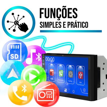 Imagem de Multimídia 7 Polegadas Kicks 2016-2022 Android-Auto MP5 Bluetooth + Moldura