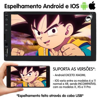 Imagem de Multimídia 7'' Polegadas Palio Siena Strada Weekend G2 2001 a 2007 Com Ar + Câmera de Ré