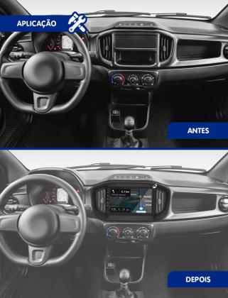 Imagem de Multimídia 9" Android Fiorino 2022 Em Diante Android Auto Car Play + Câmera Ré Black Piano