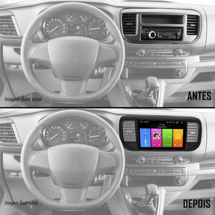 Imagem de Multimídia 9" Polegadas Android Jumpy Expert Scudo 2021 em diante + Câmera de Ré + Moldura + Chicote e Adaptador de Antena