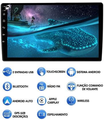 Imagem de Multimídia 9" Polegadas Android Premium Plus+ E-Tech 4GB + 64GB + Câmera de Ré