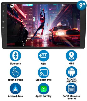 Imagem de Multimídia 9'' Polegadas H-Tech HT-9864CA Android 4GB RAM 64GB + Câmera de Ré