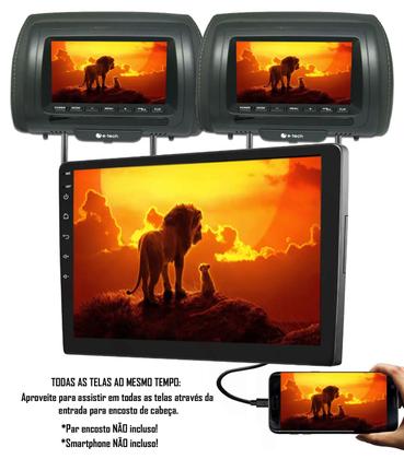 Imagem de Multimídia 9" Polegadas Vw Virtus Espelhamento USB Bluetooth + Chicotes + Interface Volante + Moldura Painel + Câmera de Ré