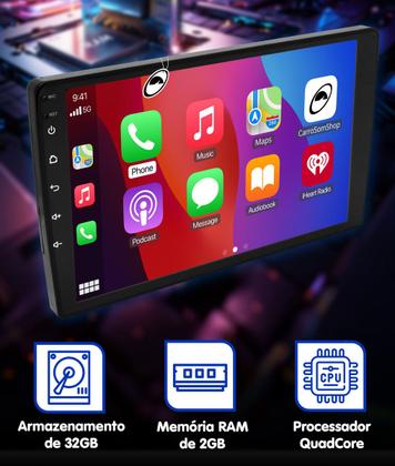 Imagem de Multimídia android 9 fox space fox crossfox 2014 a 2020 comando volante android auto carplay + câmera ré