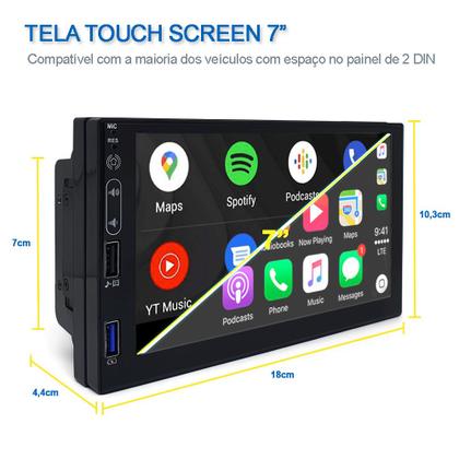 Imagem de Multimídia Android Fiat Idea 2006 2007 2008 2009 2010 2011 Bluetooth USB GPS Espelhamento Android Auto Carplay Sem Fio Cabo
