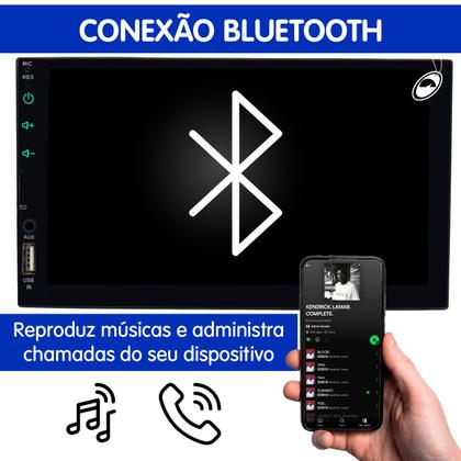 Imagem de Multimídia MP5 2 Din 7" Polegadas H-Tech HT-3625CA Android Auto CarPlay + Câmera de Ré