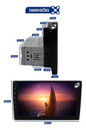 Imagem de Multimídia mp5 9 traseira 1 din h-tech ht-9002ca android auto carplay + câmera de ré