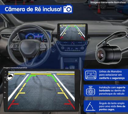 Imagem de Multimídia mp5 9 traseira 1 din h-tech ht-9002ca android auto carplay + câmera de ré