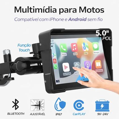 Imagem de Multimídia para Moto 5 Touch Bluetooth Carplay Android