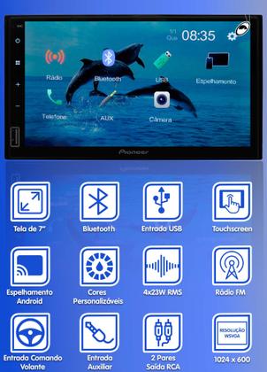 Imagem de Multimídia Pioneer DMH-145BR Bluetooth Espelhamento Android + Câmera Ré
