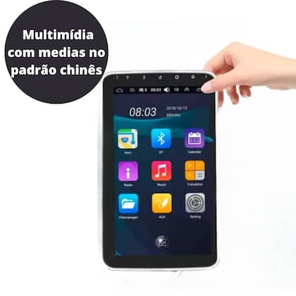 Imagem de Multimidia Tela 10 Tela Rotativa Flutuante Android 12 - HT-9300CA H-Tech