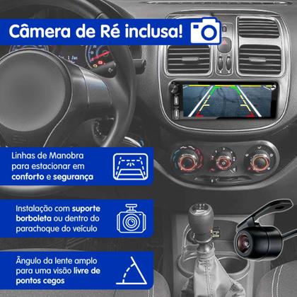 Imagem de Multimídia Traseira 1 Din 6.8" HT-2693CA Android Auto Car Play H-tech + Câmera de Ré