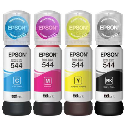 Imagem de Multipack Kit Tintas Originais Epson T544 Para Impressoras L1110 L3110 L3150 L3160 L3210 L3250 L3251 L3260 L5190