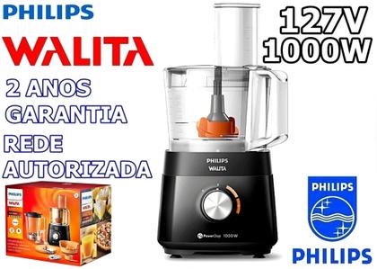 Imagem de Multiprocessador 127v 1000w com 21 Itens com 2 Anos Garantia PHILIPS WALITA cortesia fone P9 verde