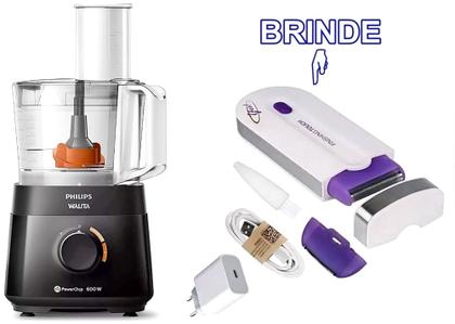 Imagem de Multiprocessador 127V com 18 Itens 600w com 2 Anos Garantia com Cortesia Aparador Branco granulador