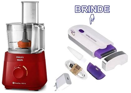 Imagem de Multiprocessador 127v contendo 17 Itens de 600w com 2 Anos Garantia com cortesia aparador roxo