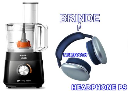 Imagem de Multiprocessador 220v 1000w com 21 Itens com 2 Anos Garantia PHILIPS WALITA cortesia fone P9 azul