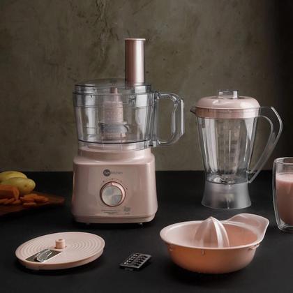 Imagem de Multiprocessador 3 Em 1 Lux Rosa Fun Kitchen 220v (britânia) - FABRICADO POR BRITÂNIA
