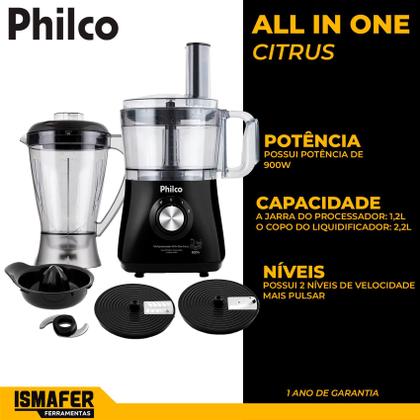 Multiprocessador All In One Citrus Philco 800w Preto 220v