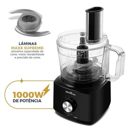 Imagem de Multiprocessador Britânia 1000W 3 Em 1 Lâminas Inox BMP900C 220V