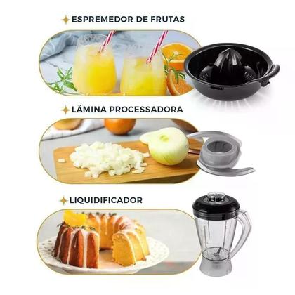 Imagem de Multiprocessador Britânia 3 em 1 1000W Lâminas Inox BMP900C