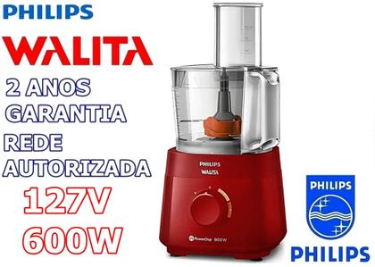 Imagem de Multiprocessador de 600w de 127v contendo 18 Itens com 2 Anos Garantia E disco inox fatiador 2,4mm