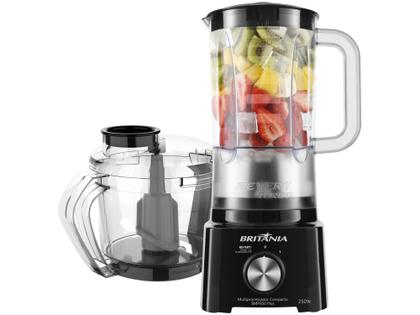 Imagem de Multiprocessador de Alimentos Britânia Preto - Compacto BMP950P Plus 2 em 1 250W