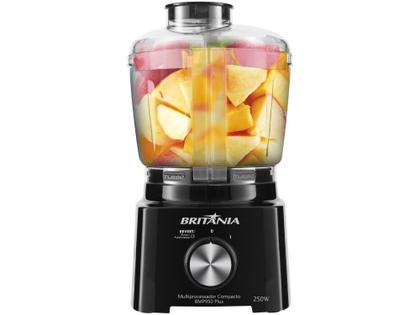 Imagem de Multiprocessador de Alimentos Britânia Preto - Compacto BMP950P Plus 2 em 1 250W