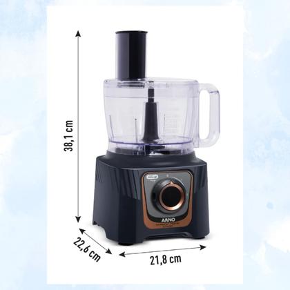 Imagem de Multiprocessador de Alimentos Liquidificador Completo com 24 Funções Potente 700W MP72 Arno Original