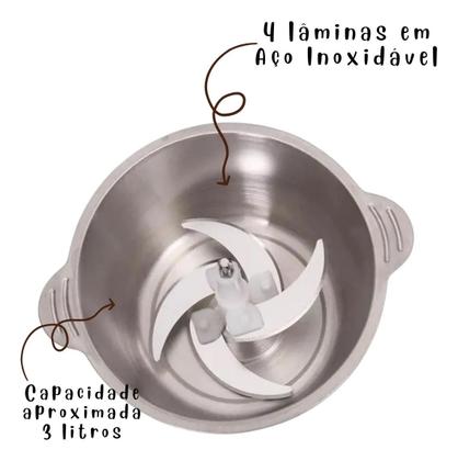 Imagem de Multiprocessador Moedor Carne E Alimentos Elétrico 220V