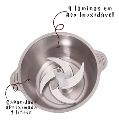 Imagem de Multiprocessador Moedor Carne E Alimentos Elétrico