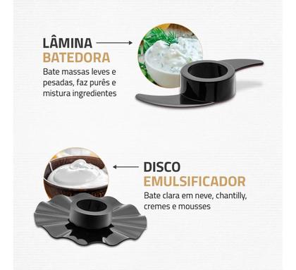 Imagem de Multiprocessador Mondial Turbo Chef 1000W 5 em 1 MPN01BF com Liquidificador