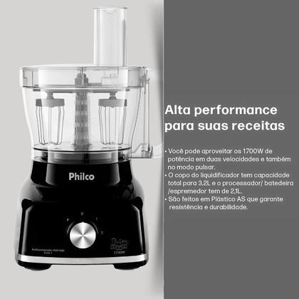 Imagem de Multiprocessador Philco 9 em 1 1700W Copo de Vidro Turbo