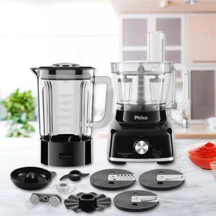 Imagem de Multiprocessador Philco 9 Em 1 Vidro Copo de Vidro Preto 1700w 127V