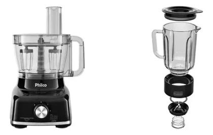 Imagem de Multiprocessador Philco 9 Em 1 Vidro Copo de Vidro Preto 1700w 127V