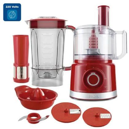 Imagem de Multiprocessador Philco Turbo Vermelho PMP1500V - 220 Volts