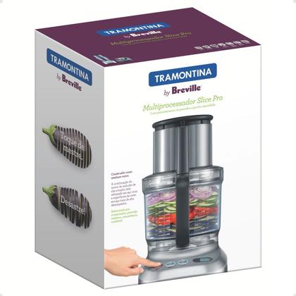 Imagem de Multiprocessador Tramontina by Breville Slice Pro em Alumínio Fundido Fosco 1200 W