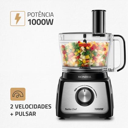 Imagem de Multiprocessador Turbo Chef 5 em 1 Mondial Preto 1000W MPN-01-B
