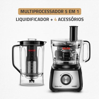 Imagem de Multiprocessador turbo chef 5 em 1 mpn-01-b 1000w preto 220v