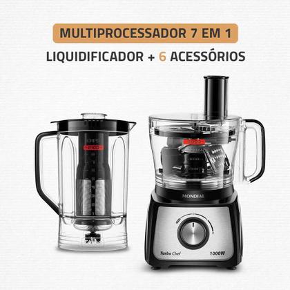 Imagem de Multiprocessador Turbo Chef 7 em 1 Mondial MPN-01-BE 1000W
