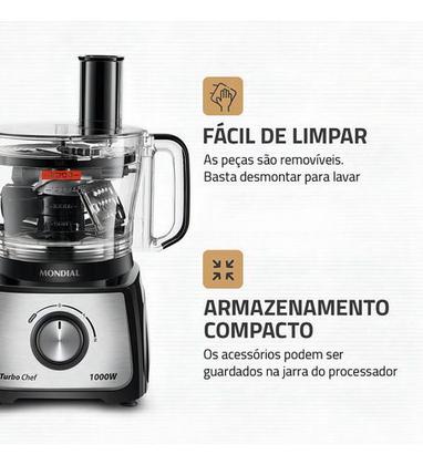 Imagem de Multiprocessador Turbo Chef 7 Em 1 Mondial MPN-01-BE - 127v