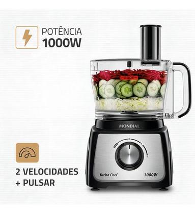 Imagem de Multiprocessador Turbo Chef 7 Em 1 Mondial MPN-01-BE - 127v