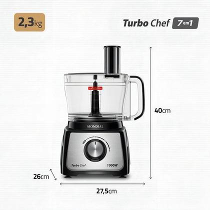 Imagem de Multiprocessador Turbo Chef 7 Em 1 Mondial MPN-01-BE - 127v