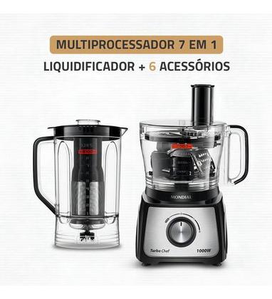 Imagem de Multiprocessador Turbo Chef 7 Em 1 Mondial MPN-01-BE - 127v