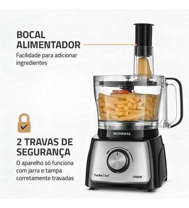Imagem de Multiprocessador Turbo Chef 7 Em 1 Mondial MPN-01-BE - 127v