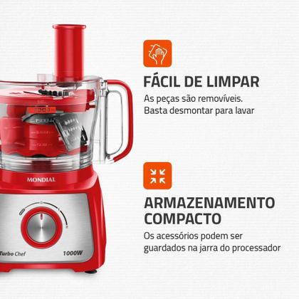 Imagem de Multiprocessador Turbo Chef 7 em 1 Mondial MPN-01-RE 220V
