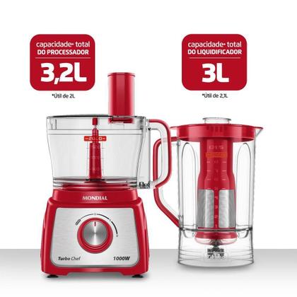 Imagem de Multiprocessador Turbo Chef 7 Em 1 Mondial Mpn-01-Re Mpn-01-Re 127V/60Hz .